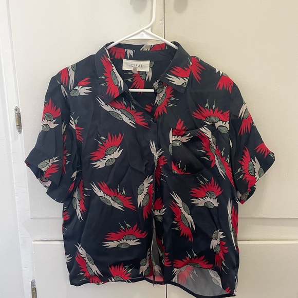 THE GREAT. Black and Red Maxi Skirt - Picture 2 of 5